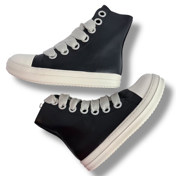 Impremey Unisex Black High Top Sneakers Platform Chunky Lace Up Side Zipper Sz 8 - Picture 12 of 16